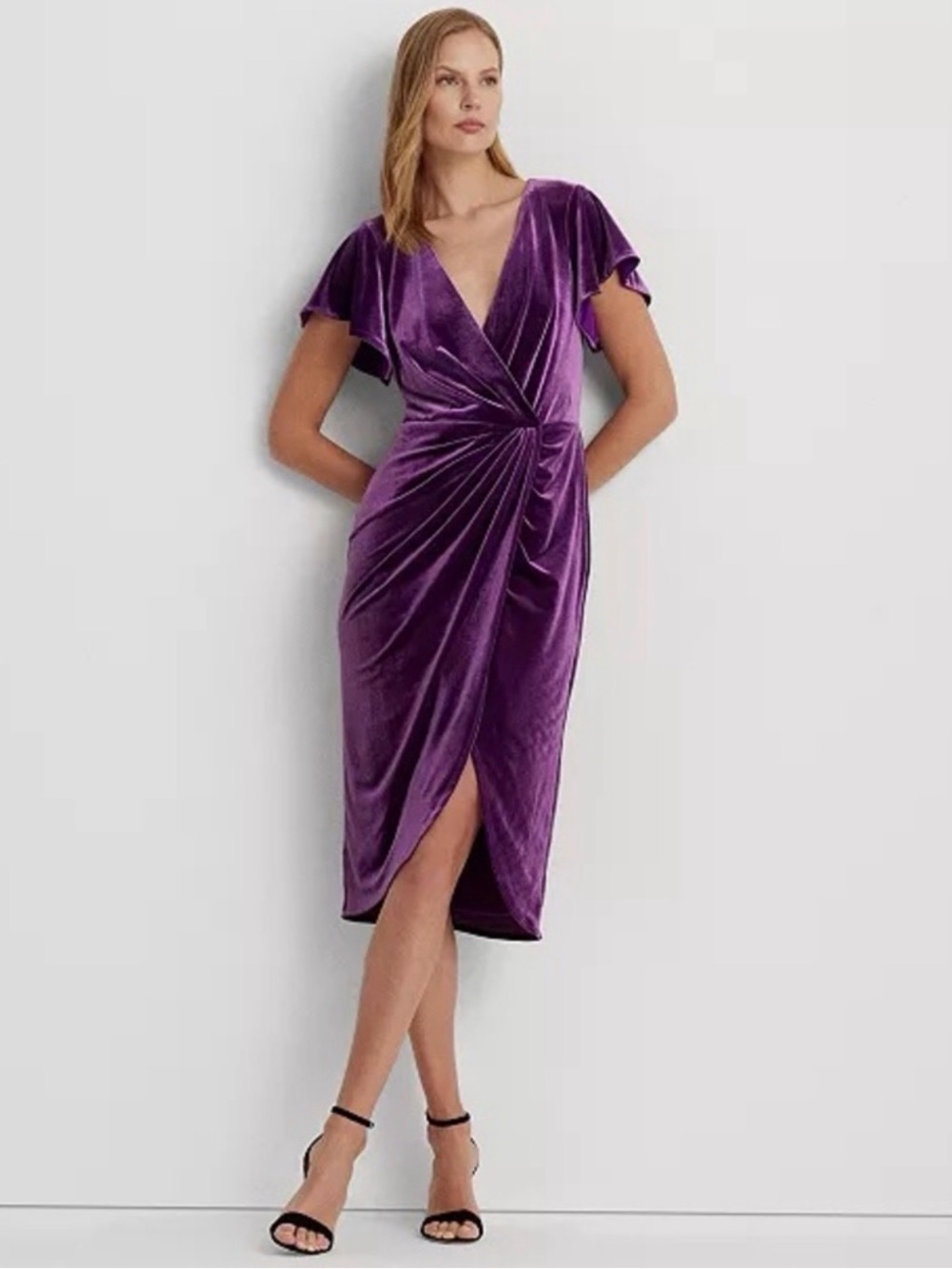 Ralph Lauren Purple Velvet Dress